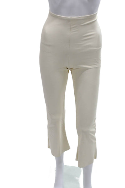 Commando Women Cropped Leggings Ivory Viscose Elastane Size S