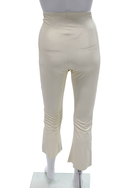 Commando Women Cropped Leggings Ivory Viscose Elastane Size S