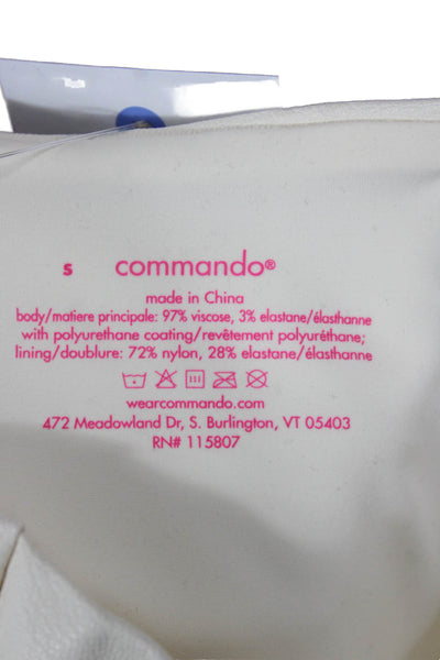 Commando Women Cropped Leggings Ivory Viscose Elastane Size S