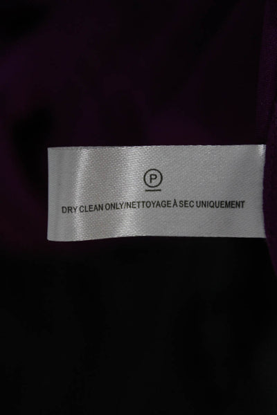 Fleur du Mal Women Romper Purple Silk V-Neck Sleeveless Pullover Size L