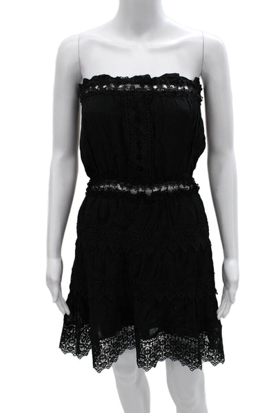 Elan Women Mini Black Off the Shoulder Viscose Sleeveless Pullover Dress Size S
