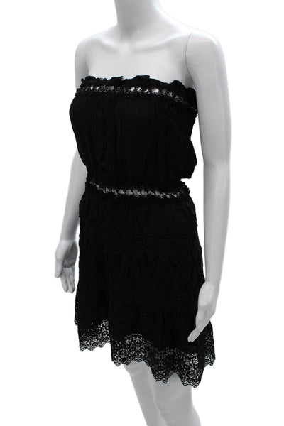 Elan Women Mini Black Off the Shoulder Viscose Sleeveless Pullover Dress Size S