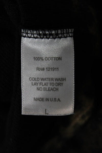 LNA Women Black Cotton Scoop Neck Basic Tank Sleeveless Size L