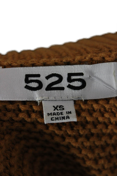 525 Womens Orange Cotton Geometric Crewneck Sleeveless Sweater Vest Size XS