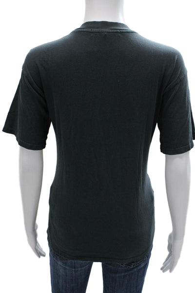 Daydreamer Womens Black Cotton Crew Neck Short Sleeve Basic T-Shirt Size XS