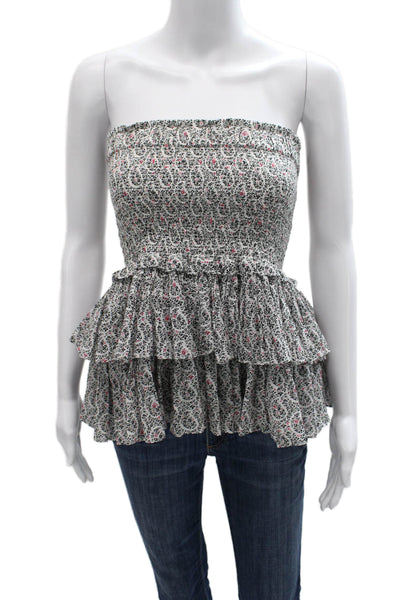 Isabel Marant Etoile Women A-Line Skirt Multicolor Floral Cotton Size 36