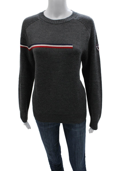 Rossignol Women Merino Wool Pullover Sweater Gray Size L