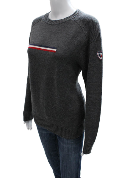Rossignol Women Merino Wool Pullover Sweater Gray Size L