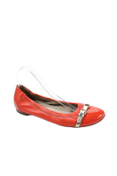 AGL Attilio Giusti Leombruni Womens Leather Ballet Flats Orange Size 40 10