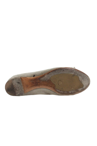 AGL Attilio Giusti Leombruni Womens Leather Ballet Flats Gray Size 40 10