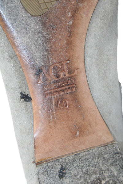 AGL Attilio Giusti Leombruni Womens Leather Ballet Flats Gray Size 40 10