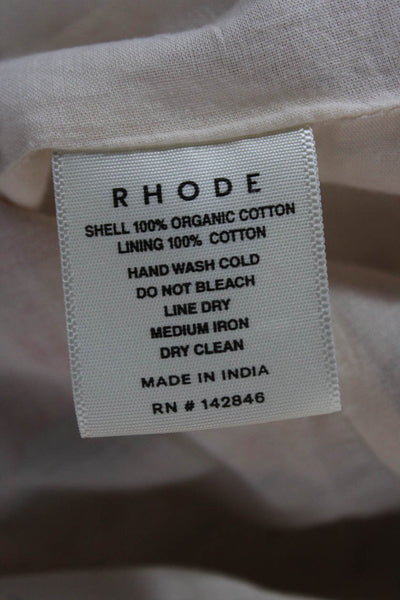 Rhode Women Shift Mini Dress Animal Print V-Neck Half Sleeve Cotton Size 4