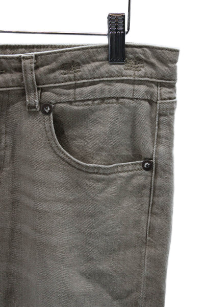 R13 Mens Beige Straight Jeans Cotton High Rise Inseam 24 Size 27