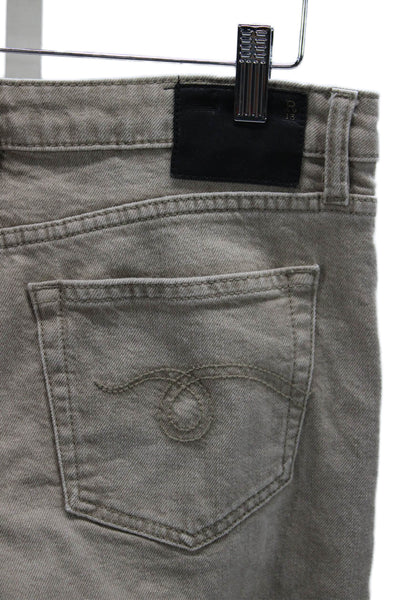 R13 Mens Beige Straight Jeans Cotton High Rise Inseam 24 Size 27