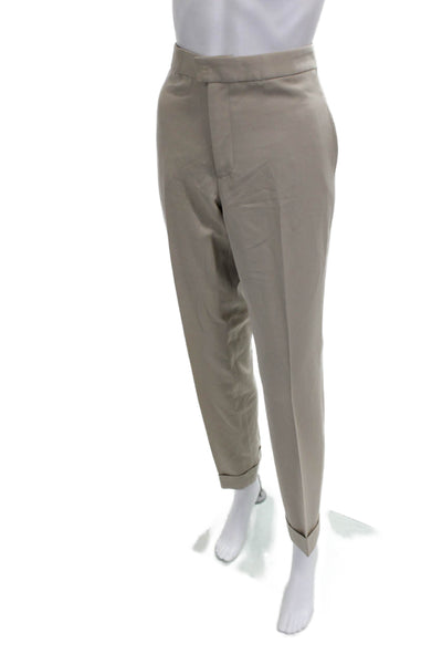 Ralph Lauren Collection Womens Beige Wool Dress Pants Zip Size 8