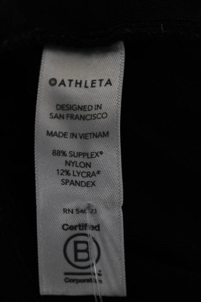 Athleta Women Ankle Pants Black Nylon Pull On Size S