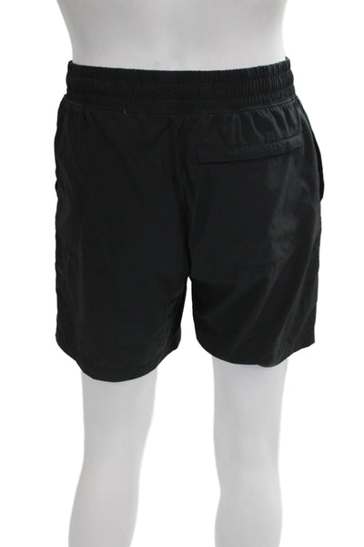 Rhone Mens Athletic Black Polyester Drawstring Shorts Size M