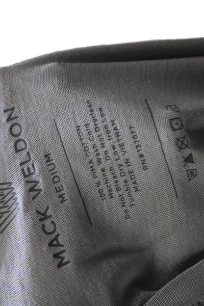 Mack Weldon Mens Pima Cotton V-Neck T-Shirt Gray Size M