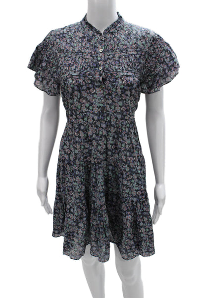 Isabel Marant Etoile Women Fit & Flare Dress Multicolor Short Sleeve Size S