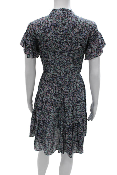 Isabel Marant Etoile Women Fit & Flare Dress Multicolor Short Sleeve Size S