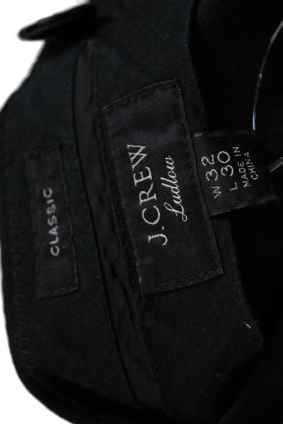 J Crew Mens Black Dress Pants Super 100s Wool Size 32