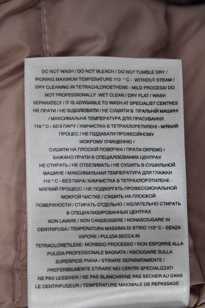 Ienki Ienki Women Gold Puffer Jacket Zip Long Sleeve Size S