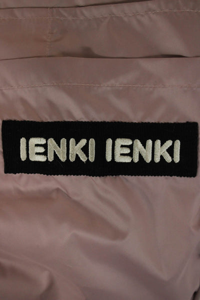 Ienki Ienki Women Gold Puffer Jacket Zip Long Sleeve Size S