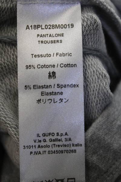 Il Gufo Girls Elastic Waistband Knit Straight Trouser Pants Gray Cotton Size 3