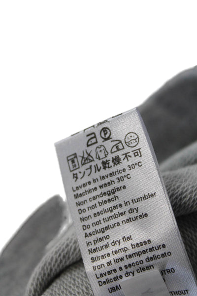 Il Gufo Girls Elastic Waistband Knit Straight Trouser Pants Gray Cotton Size 3