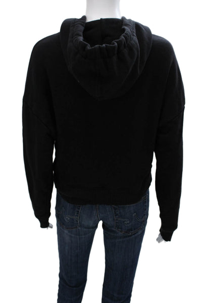 Carbon 38 Womens Pullover Cotton Crew Neck Black Long Sleeve Sweater Size M