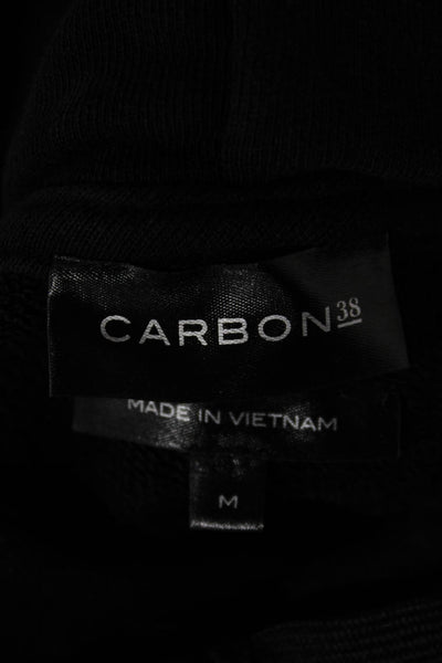 Carbon 38 Womens Pullover Cotton Crew Neck Black Long Sleeve Sweater Size M