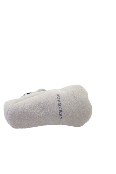 Burberry Girls Single Strap Shearling Lined Suede Slipper Booties Gray Size 0-3M