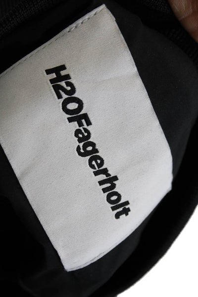 H20 Fagerholt Women Bomber Jacket Black Zip Long Sleeve Size S