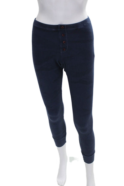 Splendid Womens Cotton Blue Solid Leggings Size M