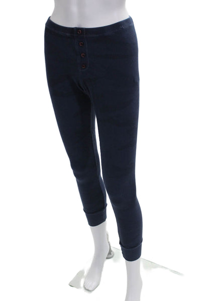 Splendid Womens Cotton Blue Solid Leggings Size M