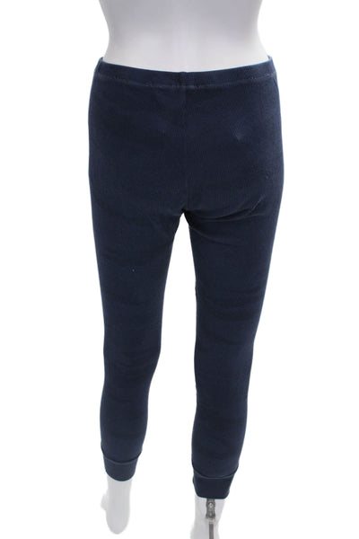 Splendid Womens Cotton Blue Solid Leggings Size M