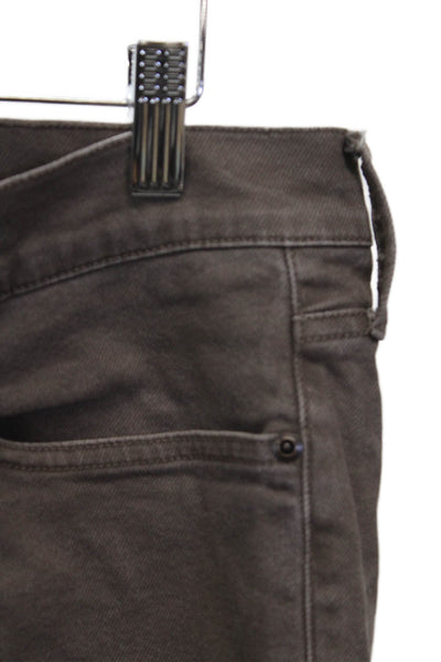 J Crew Mens Straight Jeans Gray Cotton Blend Button Size 32