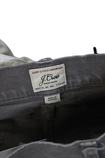 J Crew Mens Straight Jeans Gray Cotton Blend Button Size 32