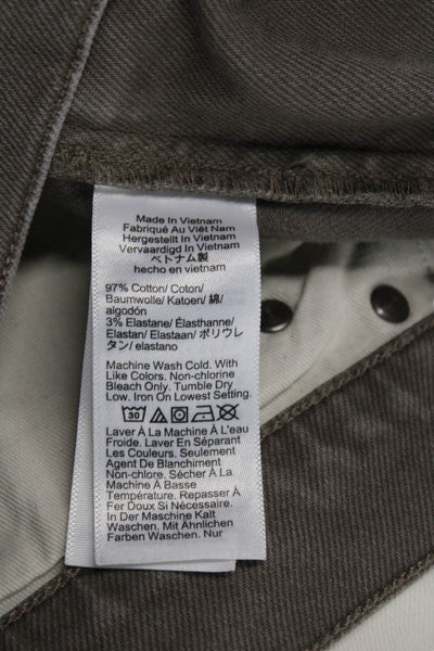 J Crew Mens Straight Jeans Gray Cotton Blend Button Size 32