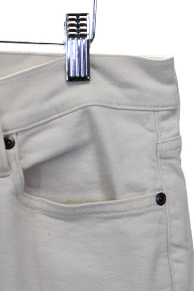 J Crew Mens Straight Jeans Ivory Cotton Size 32