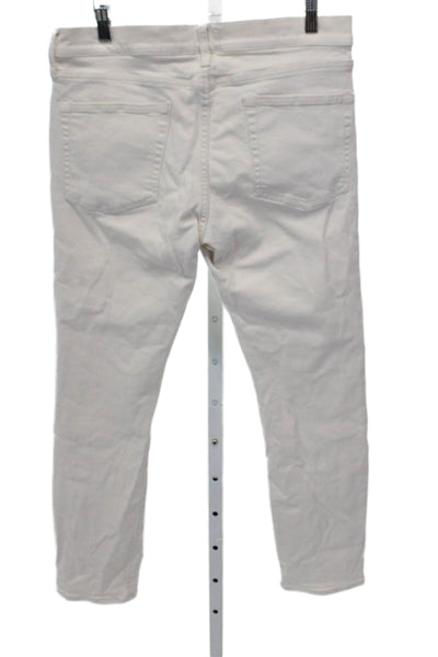 J Crew Mens Straight Jeans Ivory Cotton Size 32