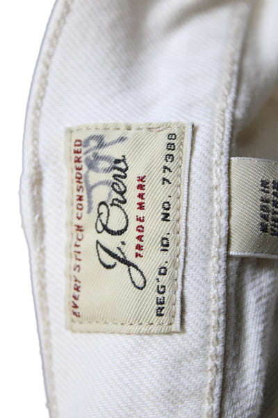 J Crew Mens Straight Jeans Ivory Cotton Size 32