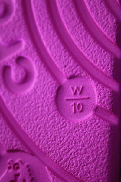 Crocs Womens Rubber Embossed Slides Shoes Hot Pink Size 10
