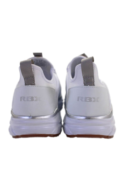 RBX Active Mens Lace Up Detail Slip On Sneakers Shoes White Size 10