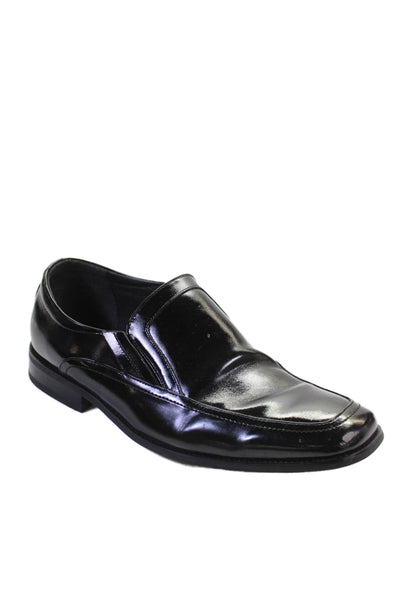 Stacy Adams Mens Leather Slip On Loafers Shoes Solid Black Size 12