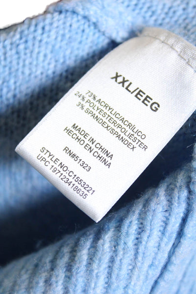 Vince Camuto Women Turtleneck Pullover Sweater Blue Long Sleeve Size 2XL