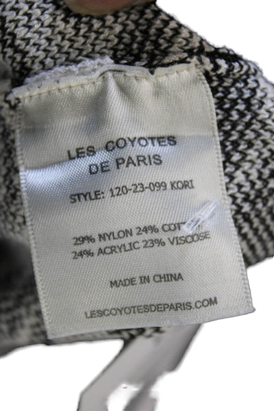 Les Coyotes De Paris Women V-Neck Graphic Nylon Vest Sleeveless Size M