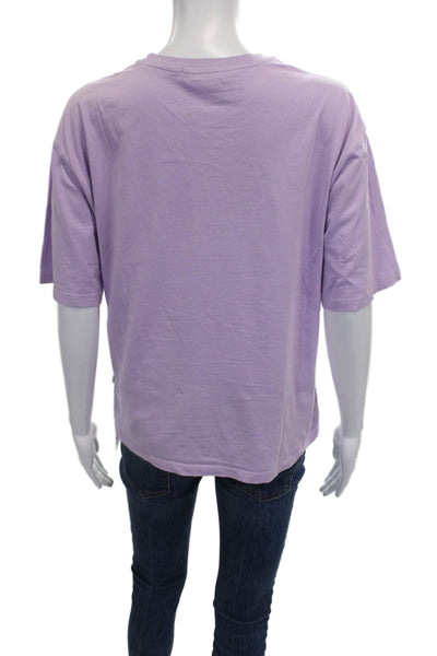 MSGM Childrens Girls Short Sleeves Tee Shirt Lavender Size 14