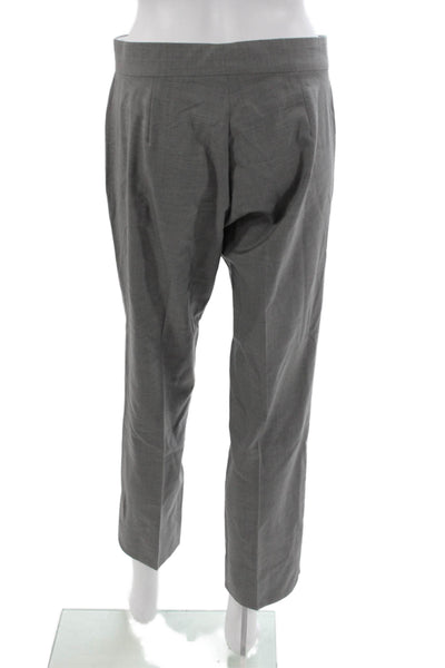 Max Mara Womens Dress Pants Gray Wool Button Closure Size 8