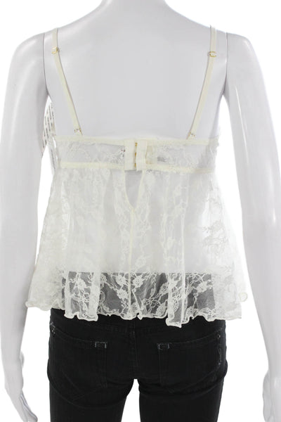 Out From Under Women Babydoll Sleepshirt Ivory Sweetheart Sleeveless Size L